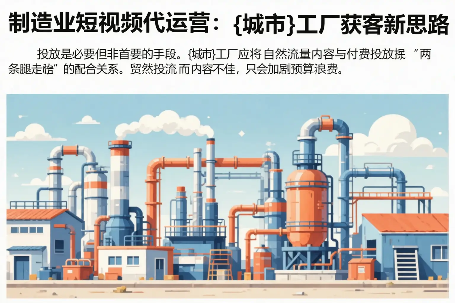 制造业短视频代运营:张掖工厂获客新思路