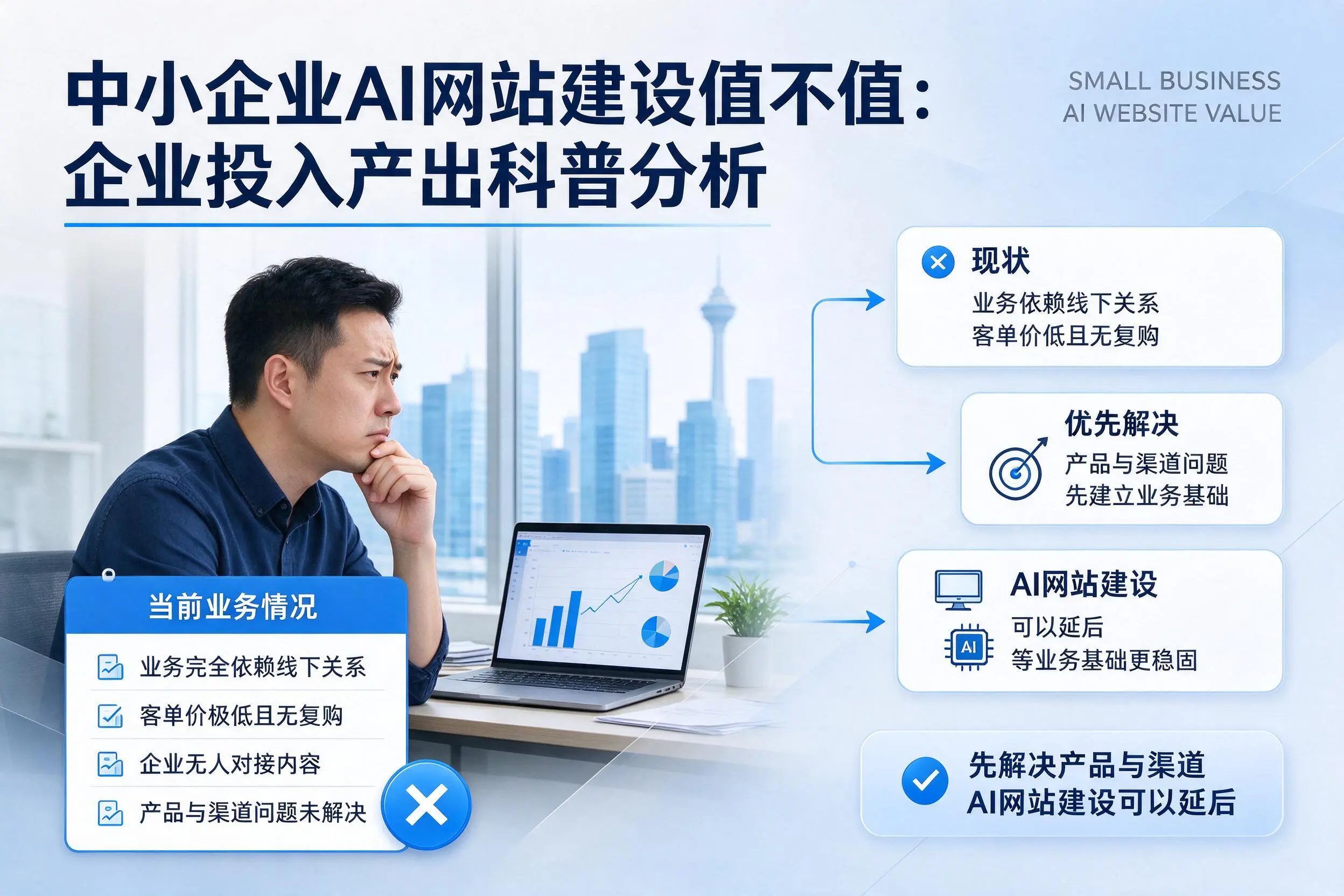 中小企业AI网站建设值不值:张掖企业投入产出科普分析