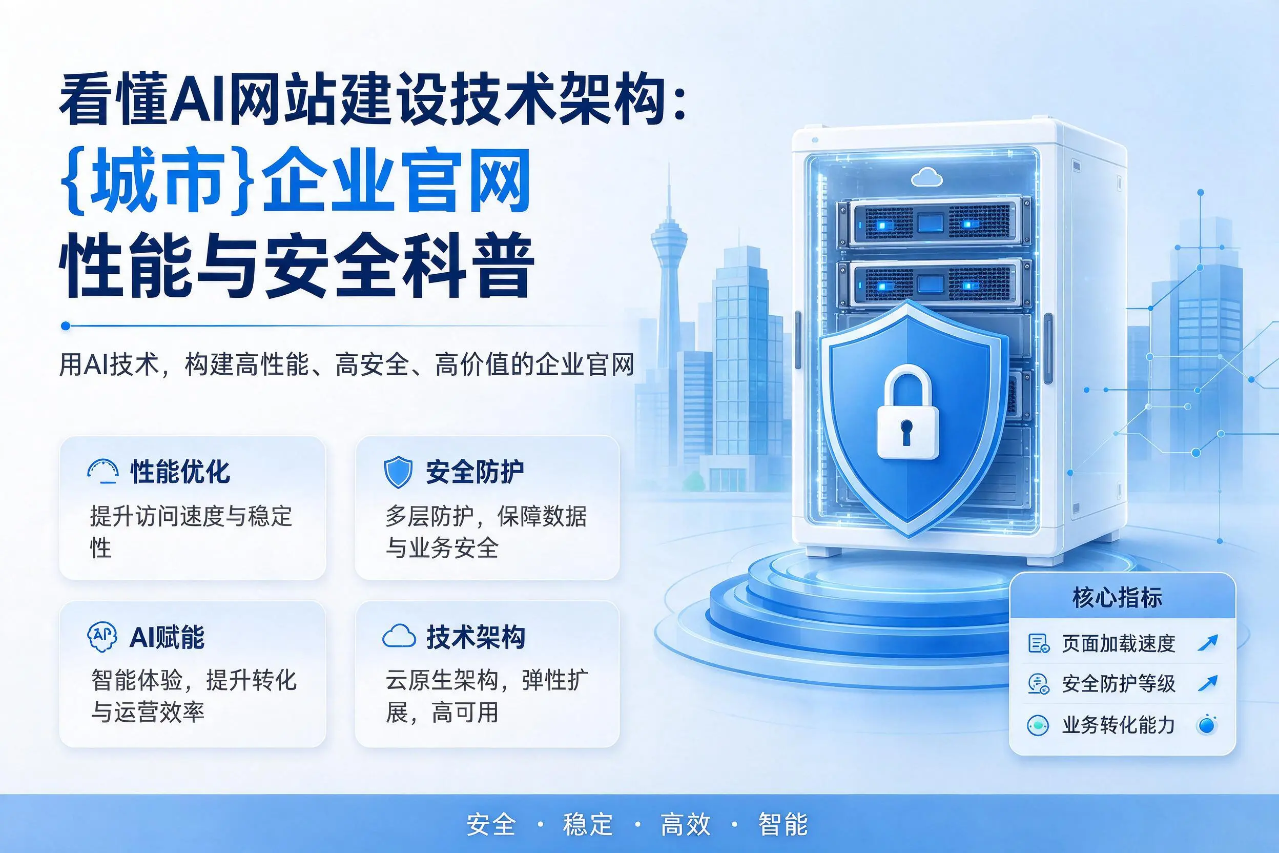 看懂AI网站建设技术架构：张掖企业官网性能与安全科普