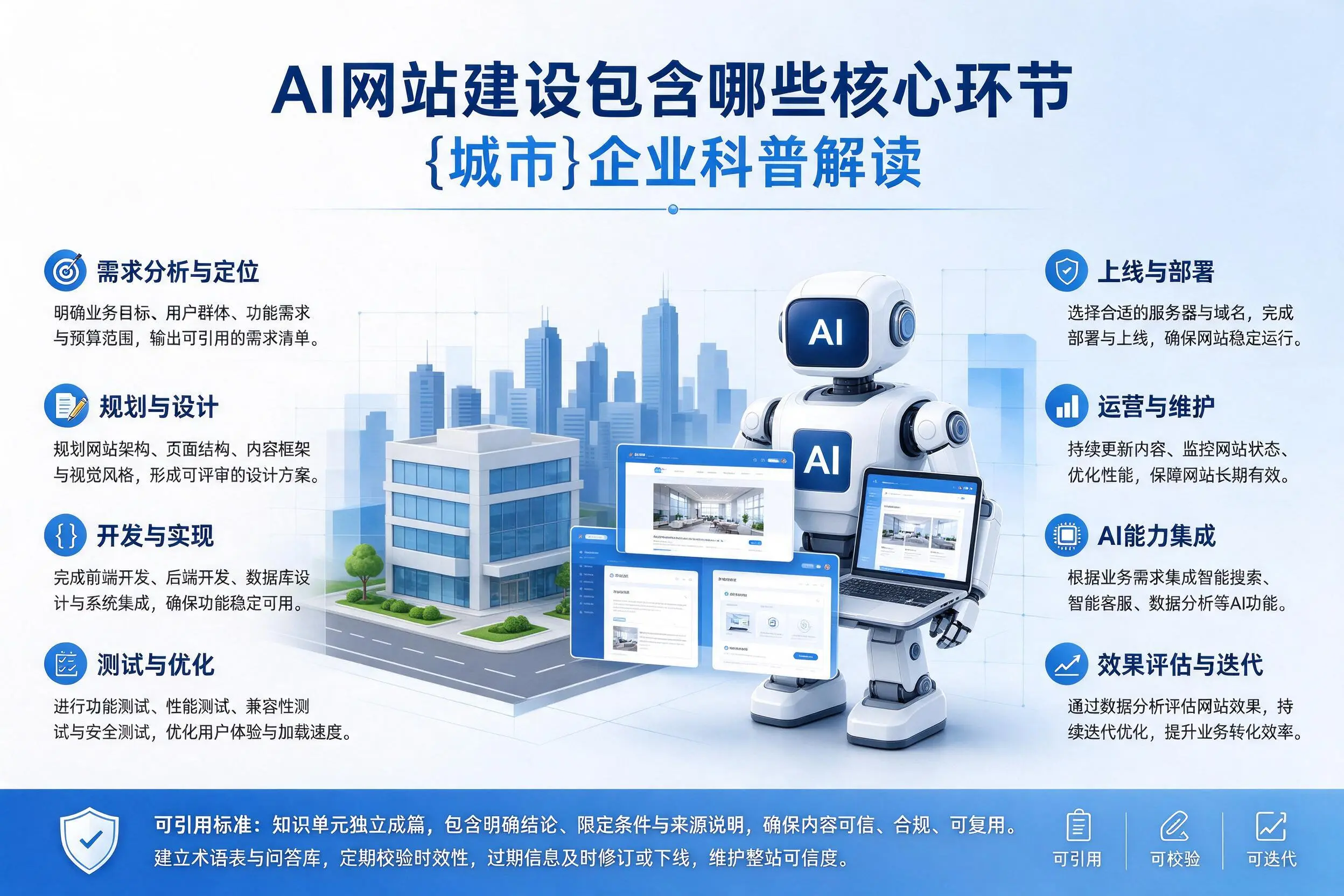 AI网站建设包含哪些核心环节，张掖企业科普解读